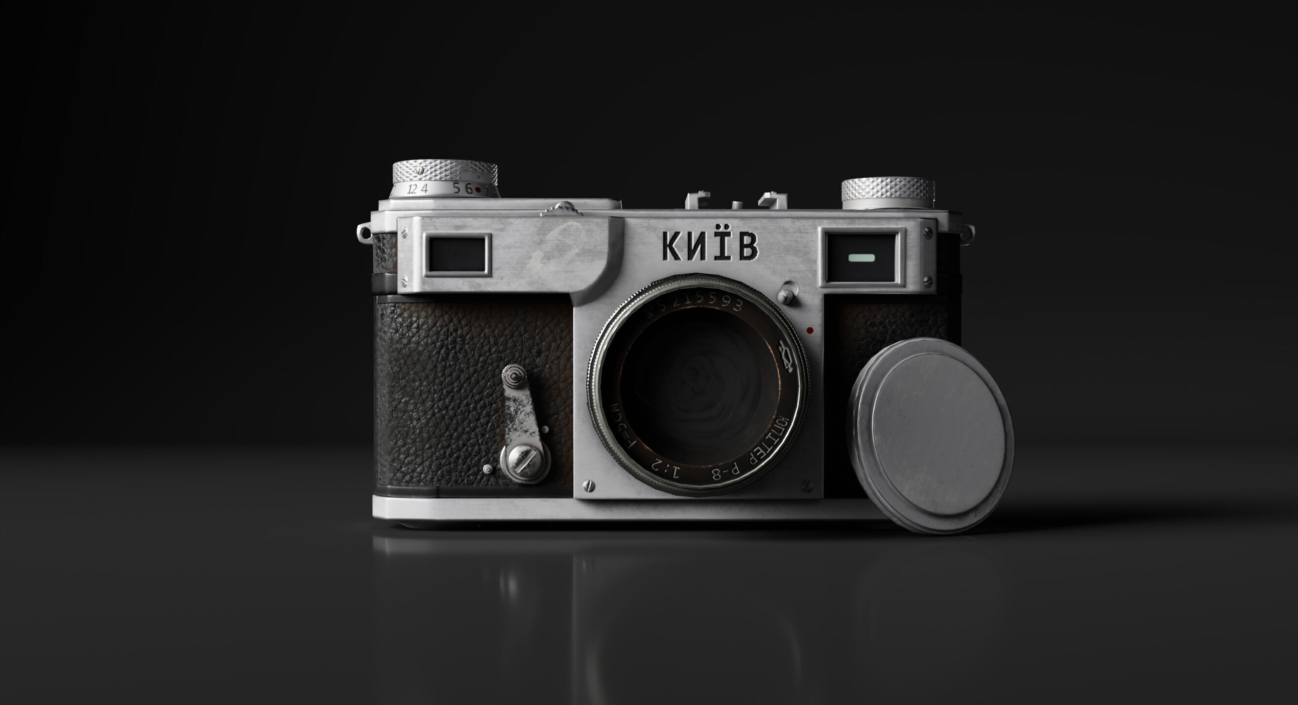 Vintage Game-Ready Camera Low-poly 3D model_4