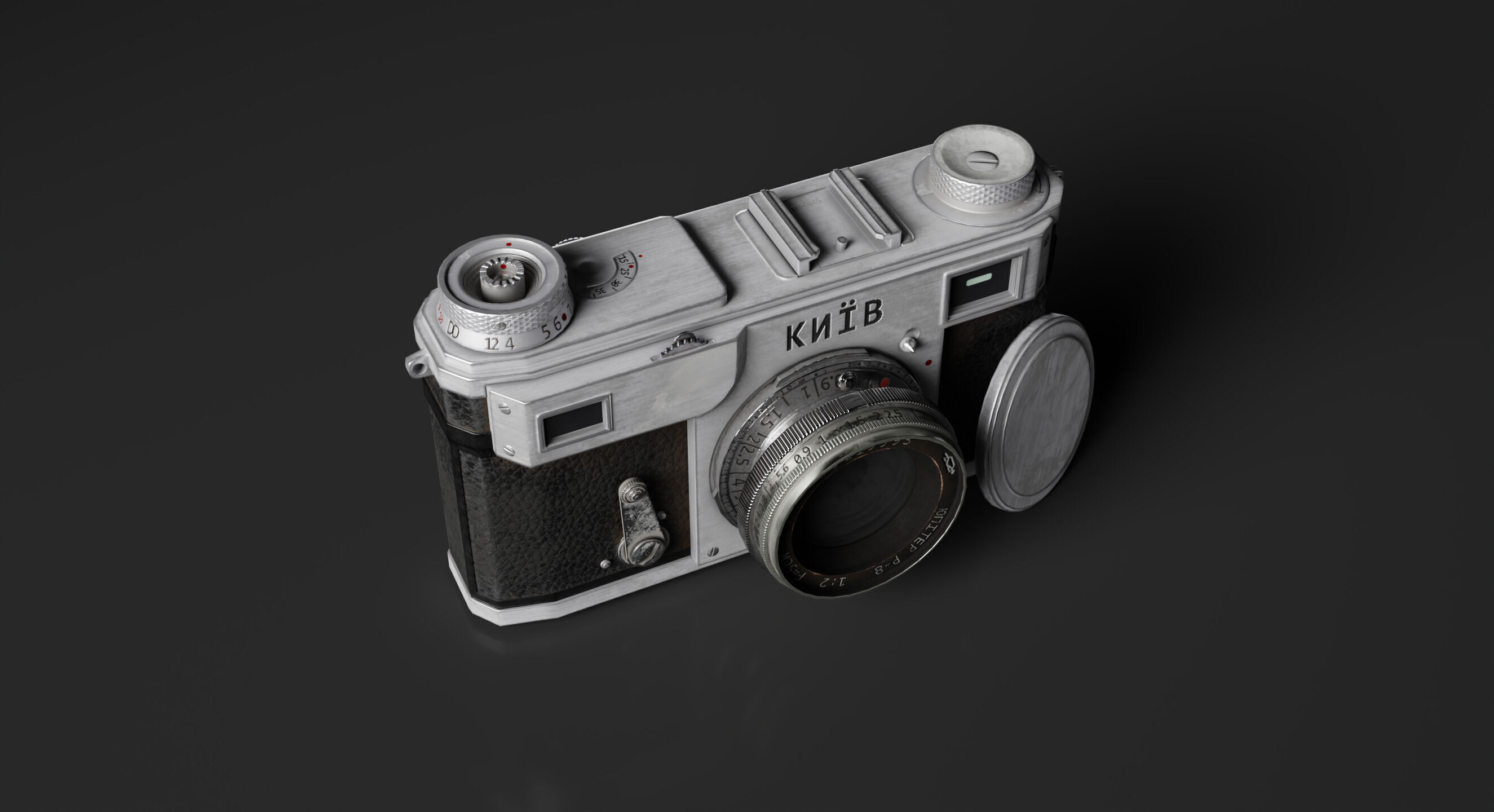 Vintage Game-Ready Camera Low-poly 3D model_3
