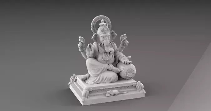 LORD GANESHA SITTING ON COUCH 