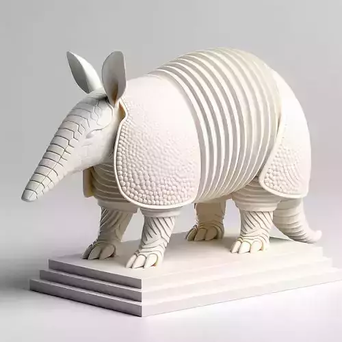 647  Low Poly      Armadillo   Full  Body   3D Model