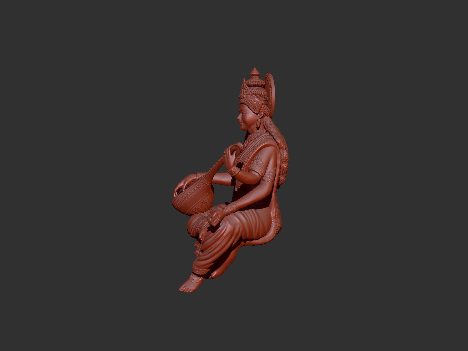 MAA SARASWATI  3D print model_4