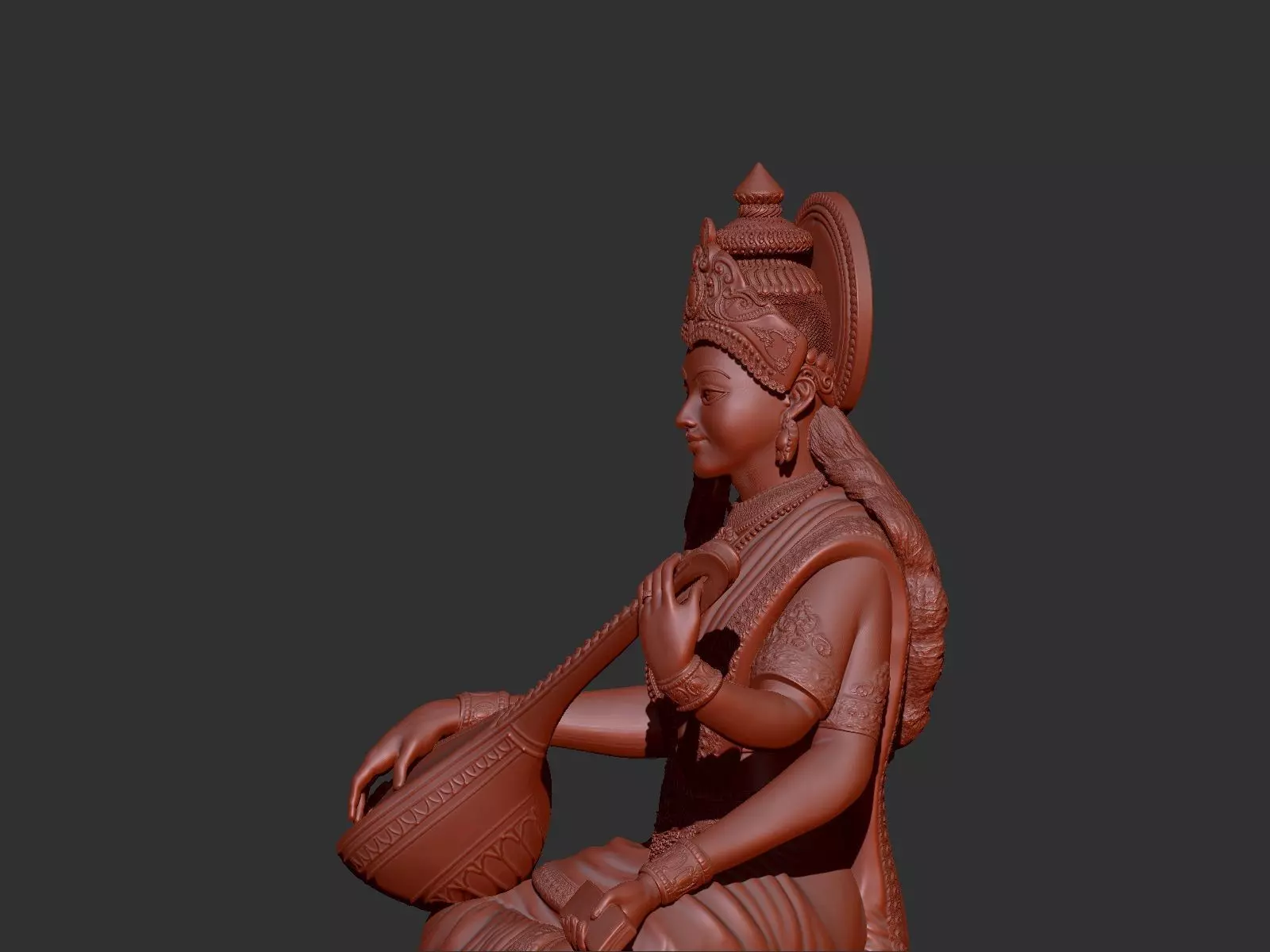 MAA SARASWATI  3D print model_0