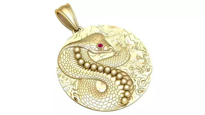 Cobra Snake Pendant 3D print model