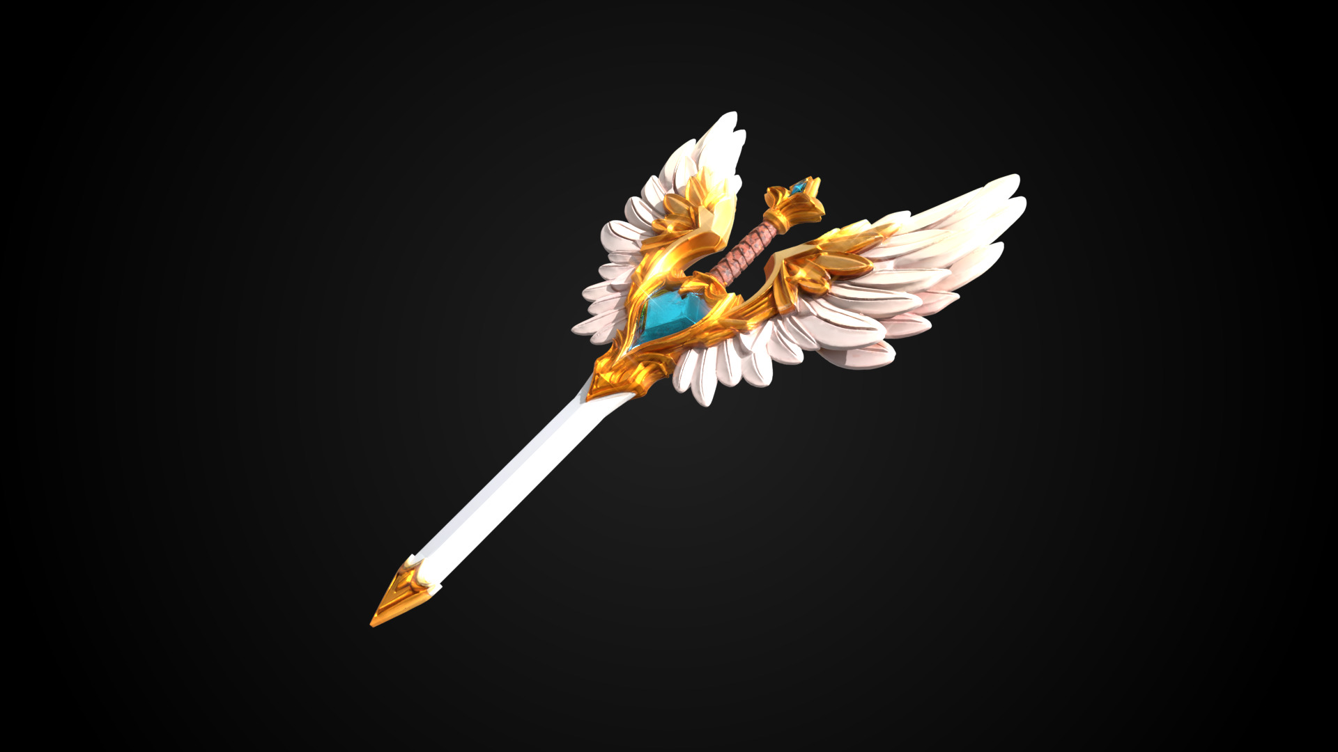 Stylized Sword - Paladin Sword Radiant Oath - Game Ready 3D model_11