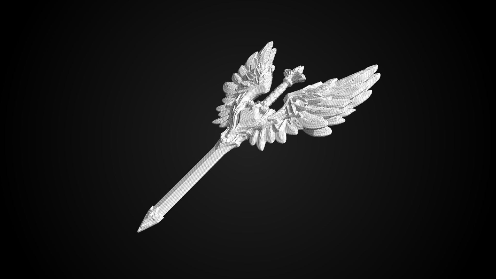 Stylized Sword - Paladin Sword Radiant Oath - Game Ready 3D model_12