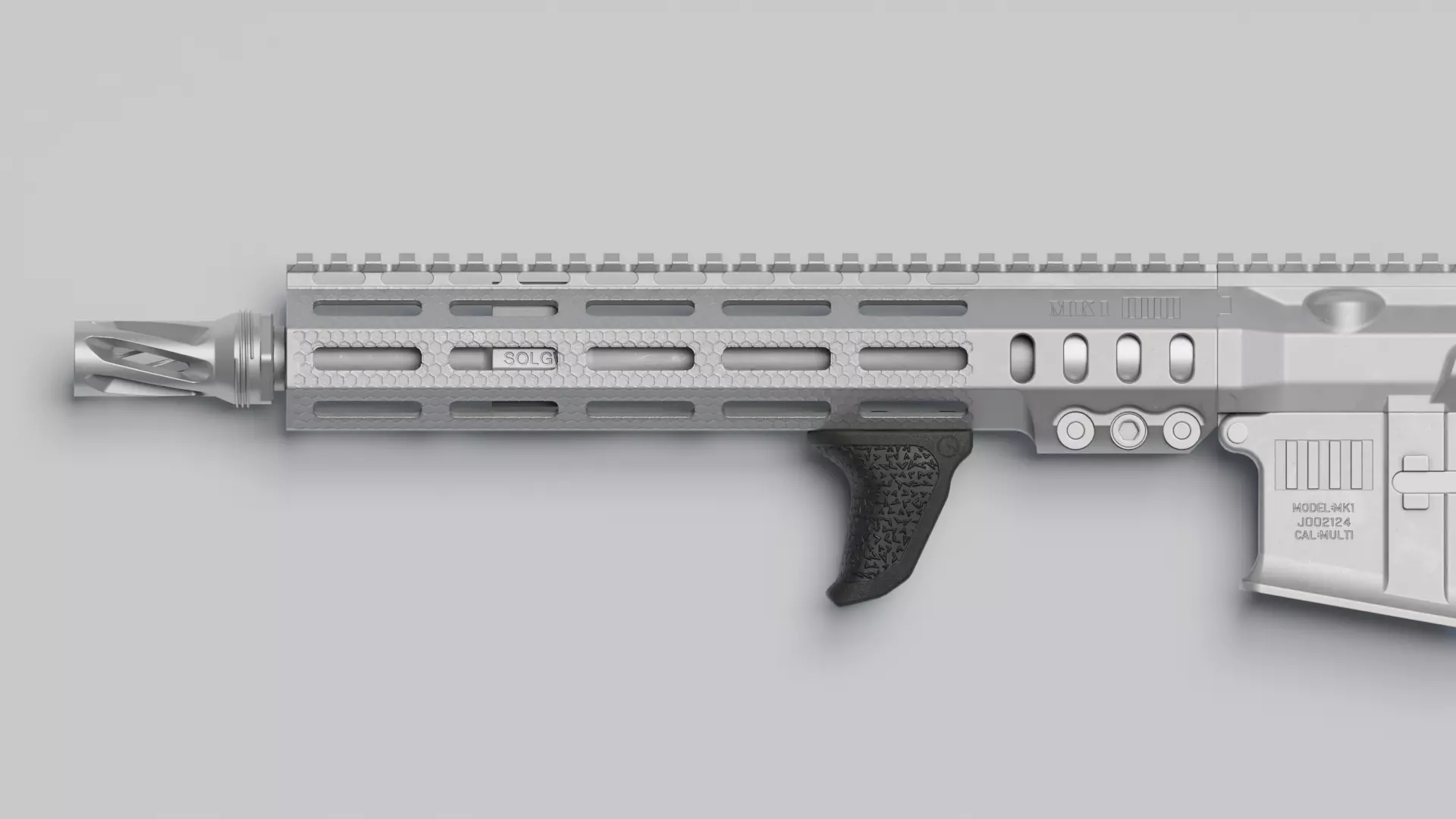 3D model Emissary Handbrake X M-LOK Grip VR / AR / low-poly | CGTrader