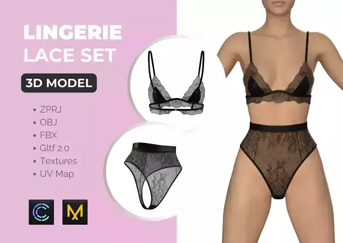 Lingerie Lace Set - Bra and Panties