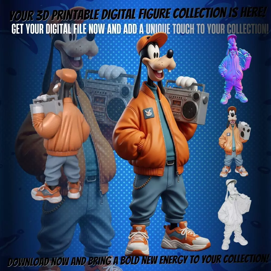Goofy Streetwear Figure 3D Printable Collectible Model 3D print model