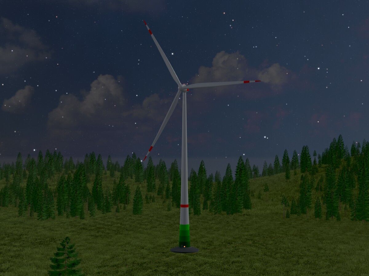 Wind-turbine with foundation E82 H-162 RD 162 m 3D model_4