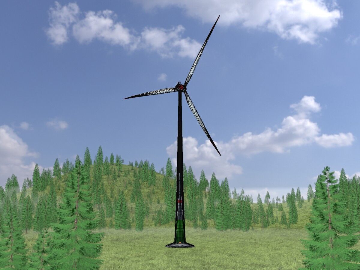 Wind-turbine with foundation E82 H-162 RD 162 m 3D model_6