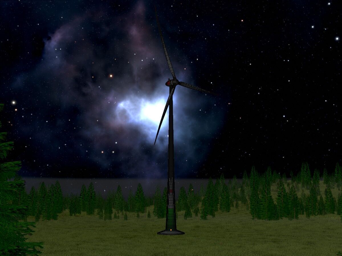 Wind-turbine with foundation E82 H-162 RD 162 m 3D model_7