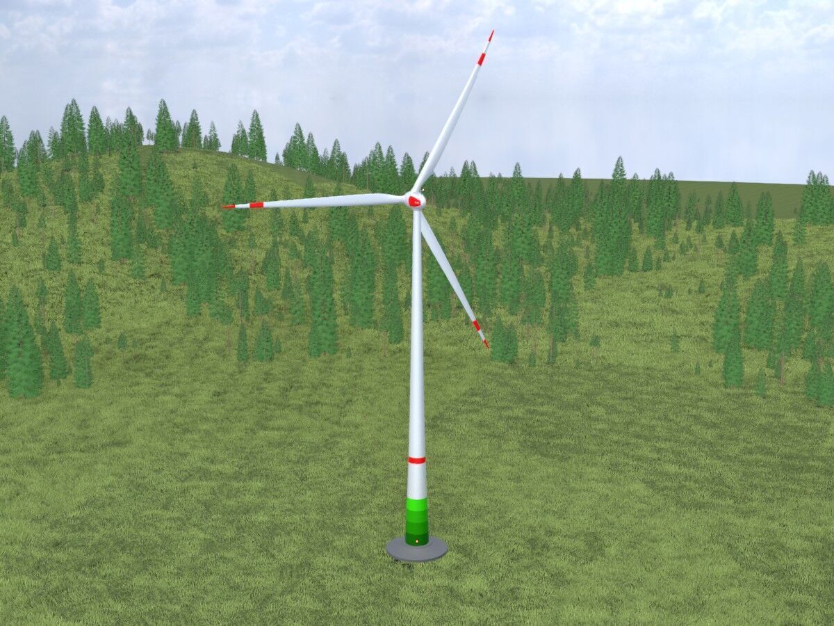 Wind-turbine with foundation E82 H-162 RD 162 m 3D model_18