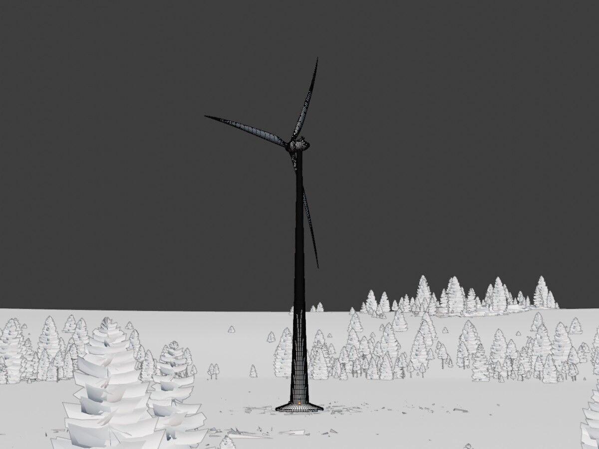 Wind-turbine with foundation E82 H-162 RD 162 m 3D model_9