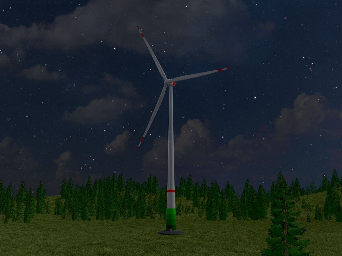 Wind-turbine with foundation E82 H-162 RD 162 m 3D model_20