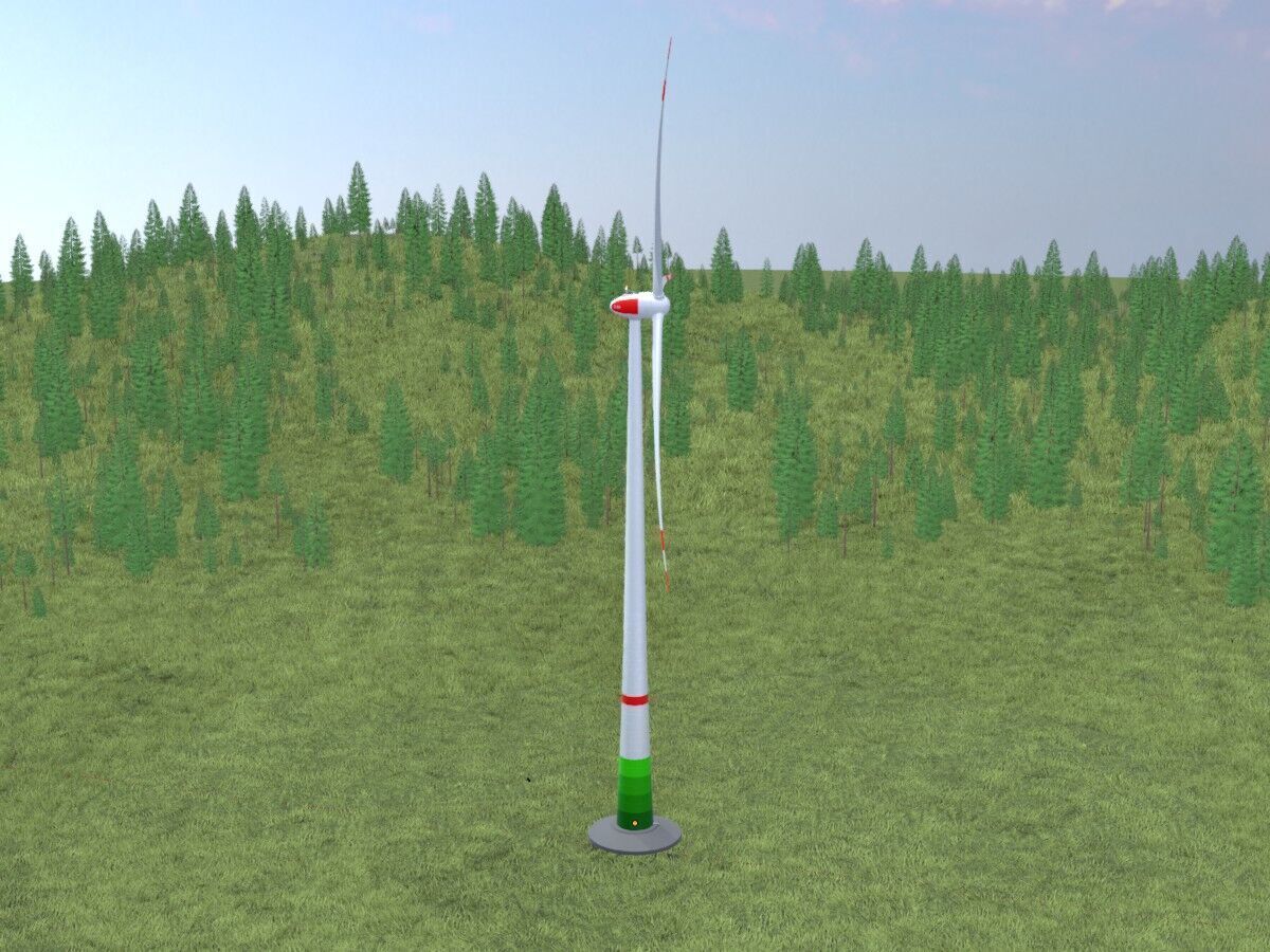 Wind-turbine with foundation E82 H-162 RD 162 m 3D model_19