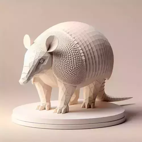 648  Low Poly    Armadillo     Full  Body    3D Model