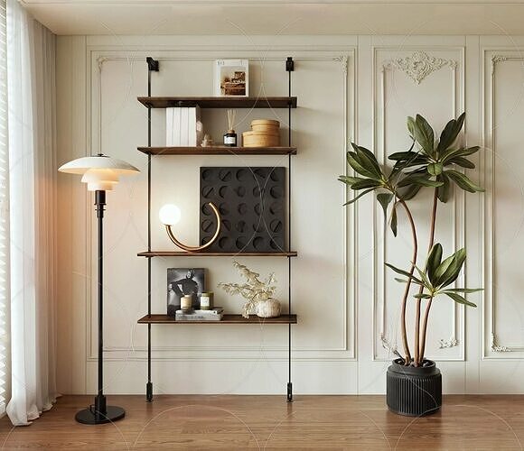 WABI SABI STYLE Shelf 3D models DECOR SETS 0178 3D model
