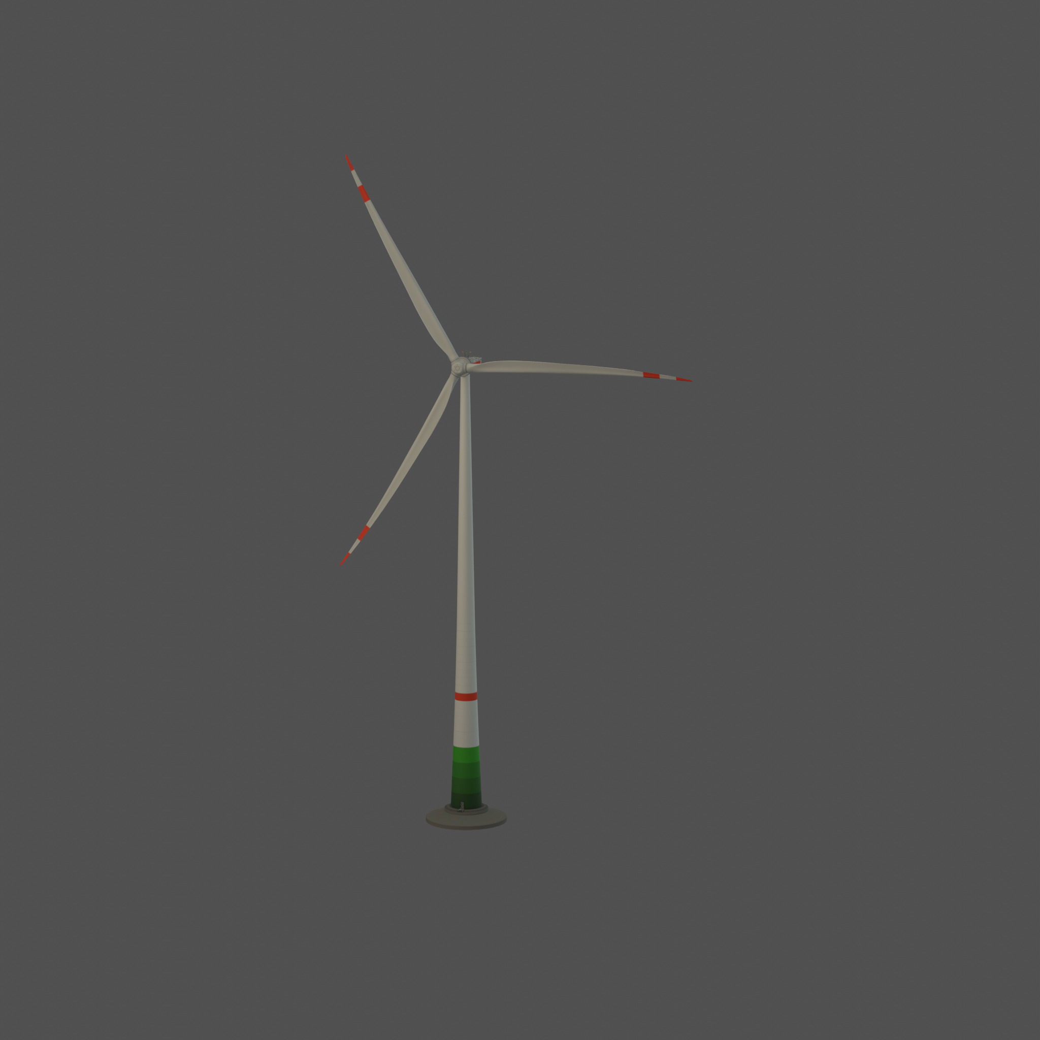 Wind-turbine with foundation E1 H-163 RD 172 m Low-poly 3D model_63