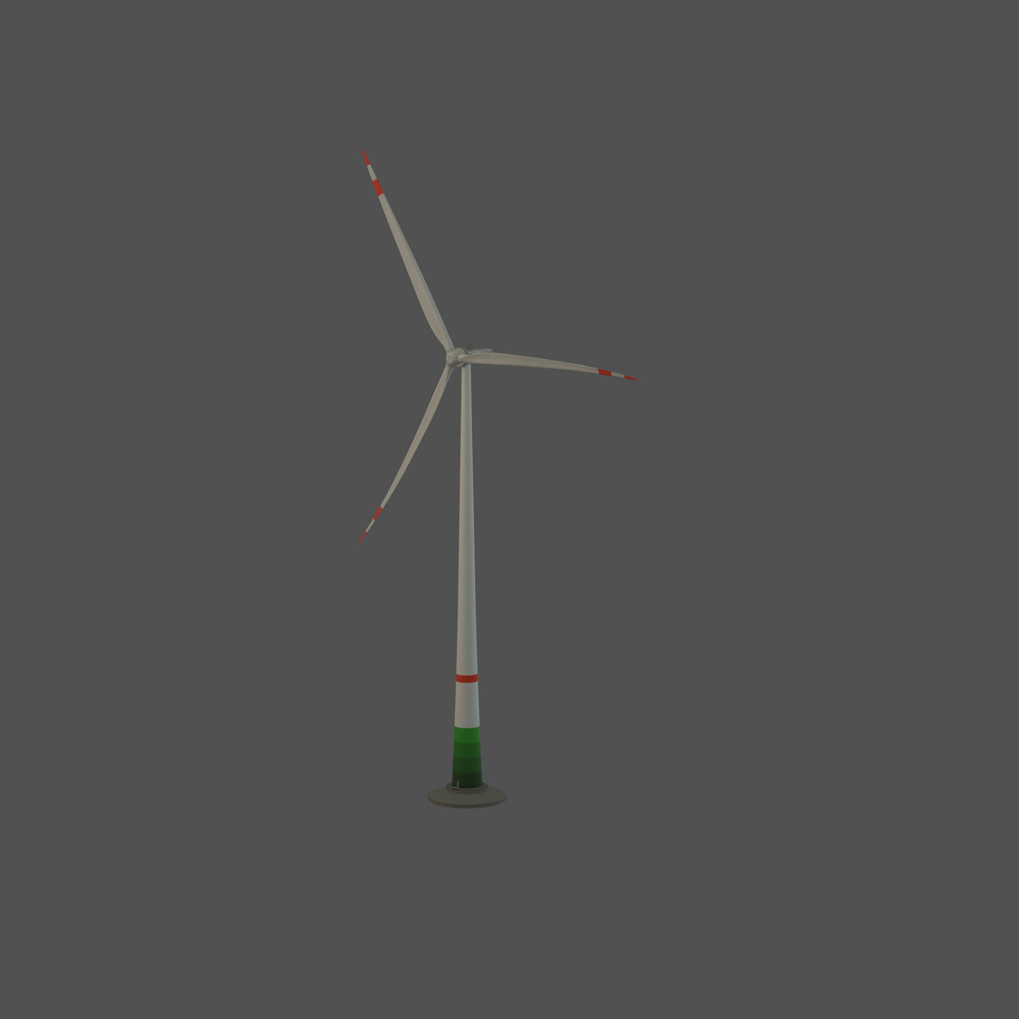 Wind-turbine with foundation E1 H-163 RD 172 m Low-poly 3D model_67
