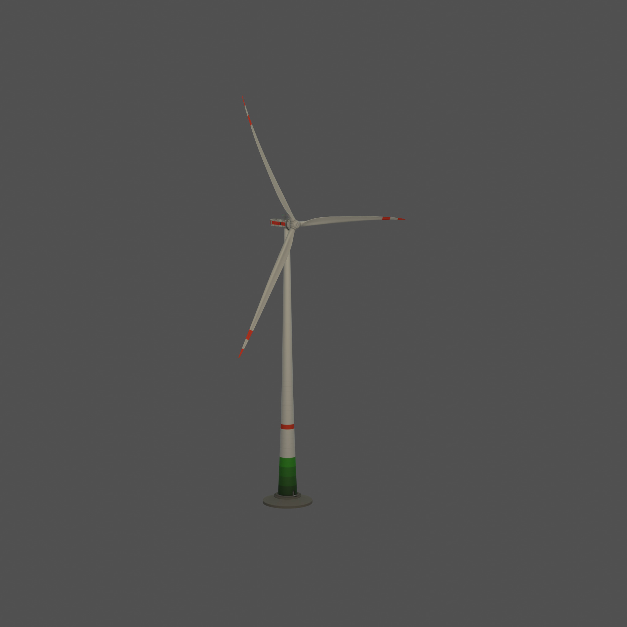 Wind-turbine with foundation E1 H-163 RD 172 m Low-poly 3D model_56