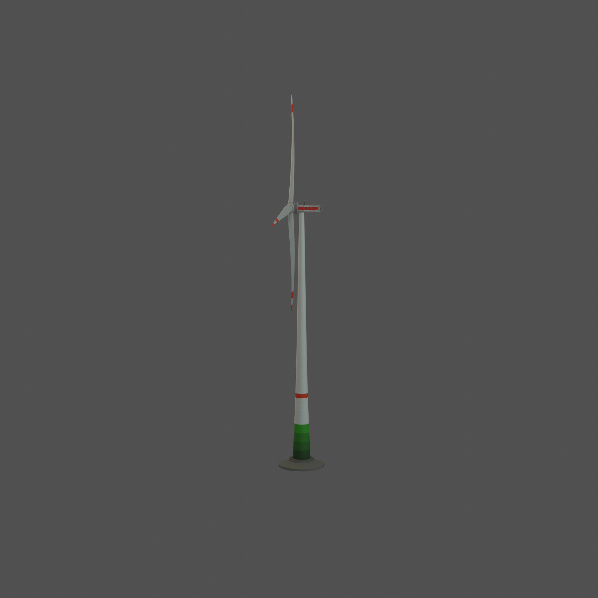 Wind-turbine with foundation E1 H-163 RD 172 m Low-poly 3D model_25