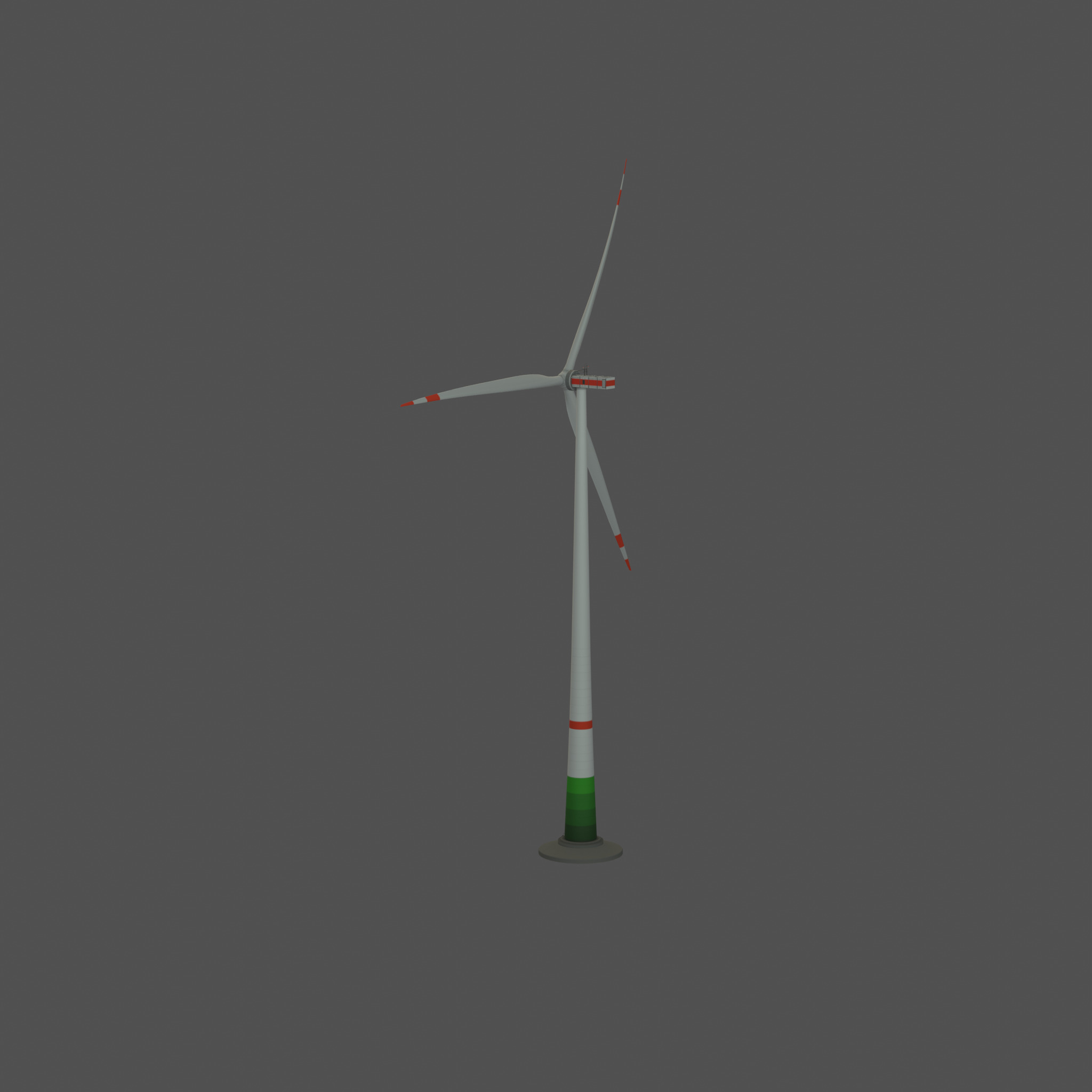 Wind-turbine with foundation E1 H-163 RD 172 m Low-poly 3D model_29