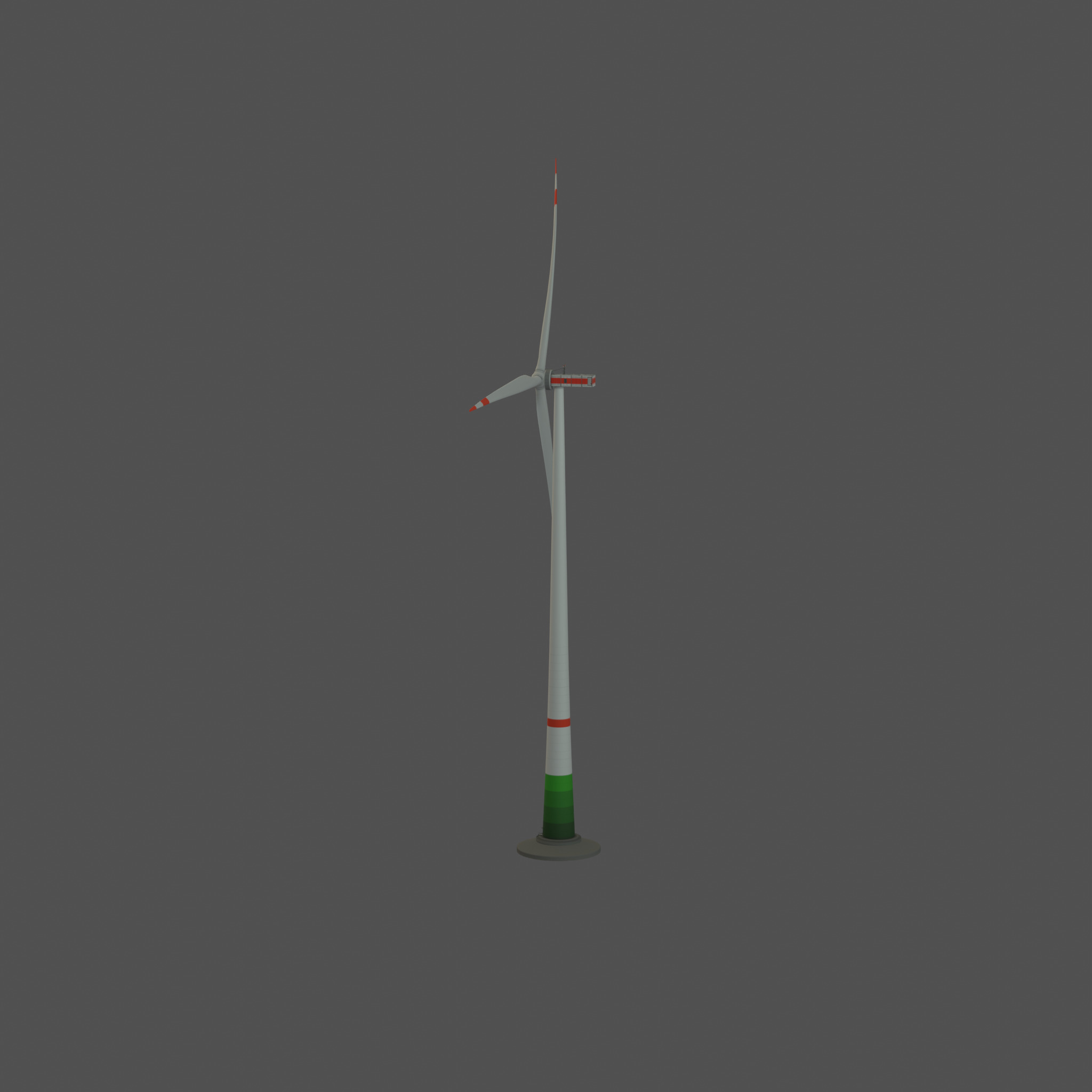 Wind-turbine with foundation E1 H-163 RD 172 m Low-poly 3D model_26