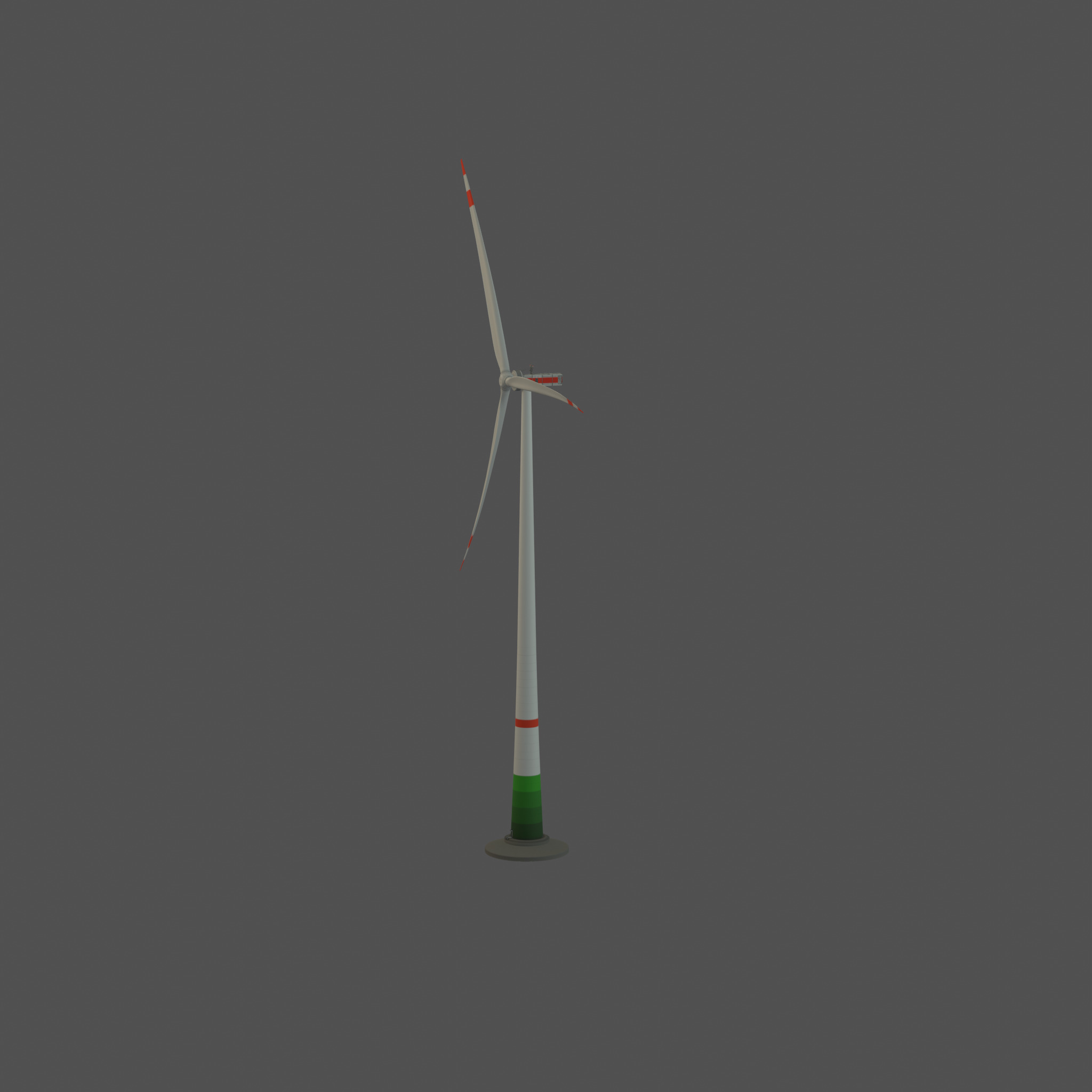Wind-turbine with foundation E1 H-163 RD 172 m Low-poly 3D model_22