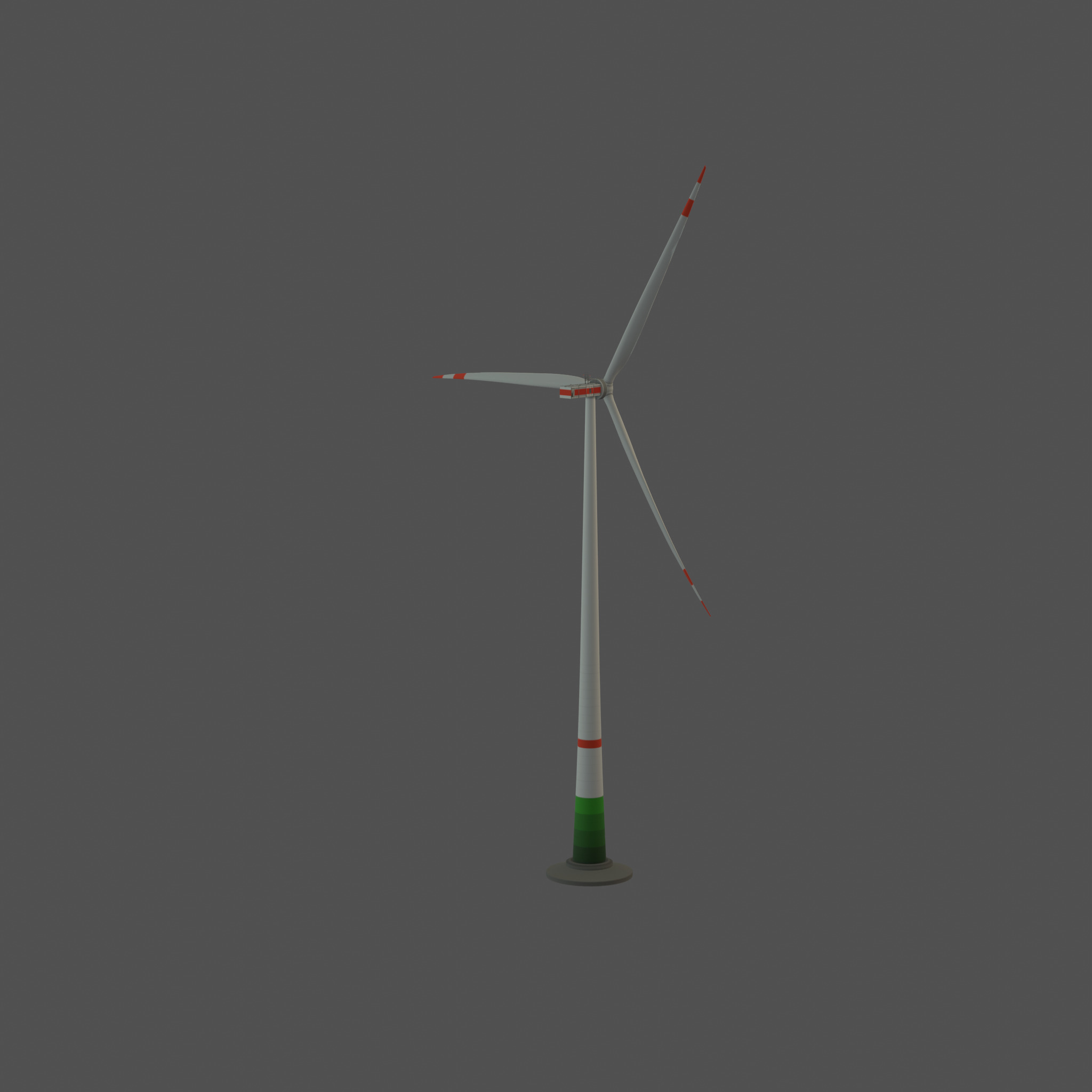 Wind-turbine with foundation E1 H-163 RD 172 m Low-poly 3D model_42
