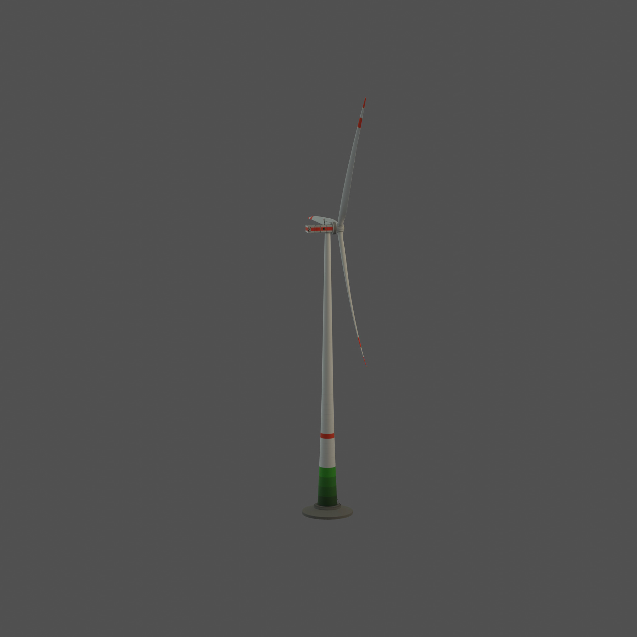 Wind-turbine with foundation E1 H-163 RD 172 m Low-poly 3D model_47