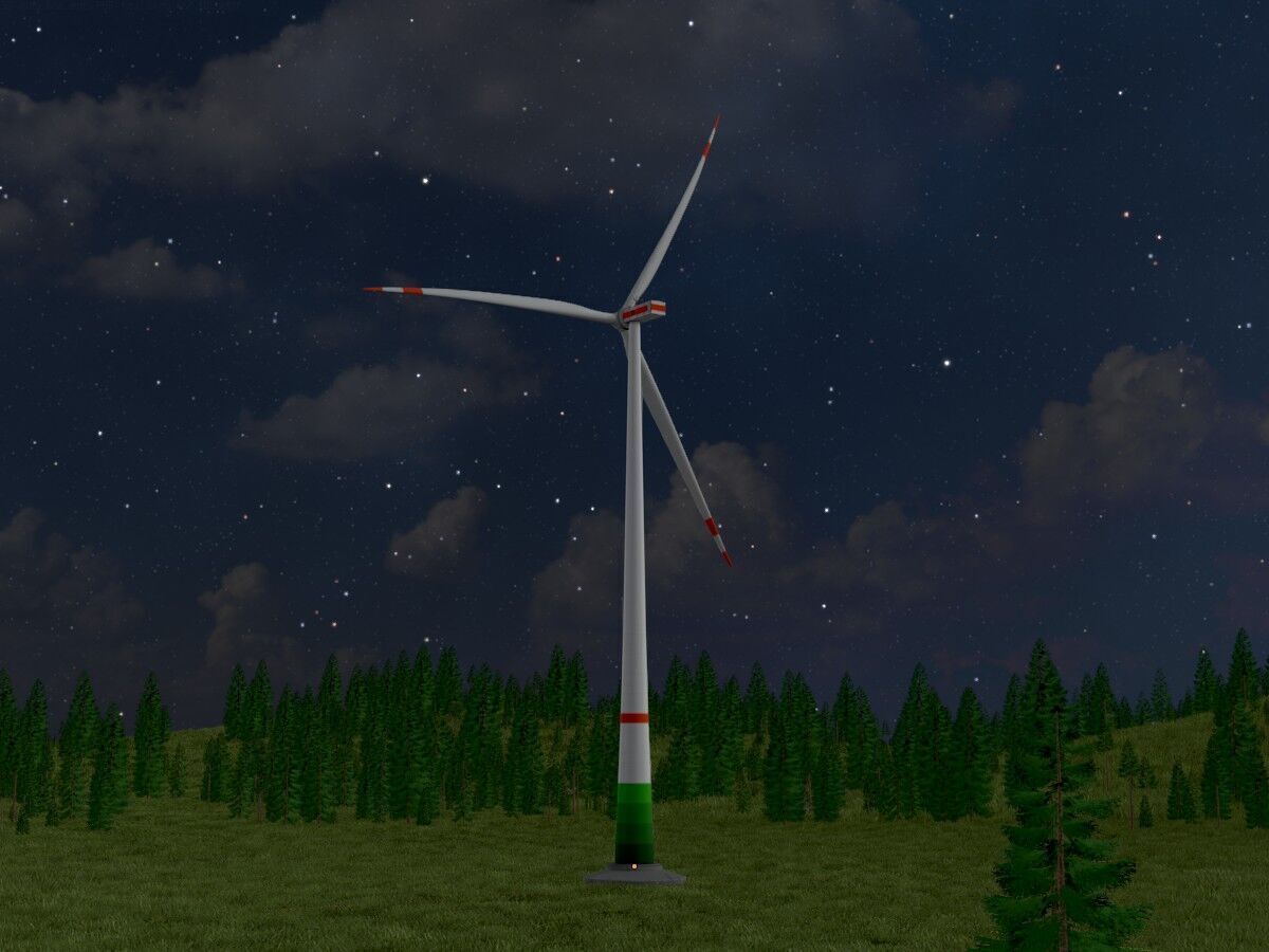 Wind-turbine with foundation E1 H-163 RD 172 m Low-poly 3D model_20