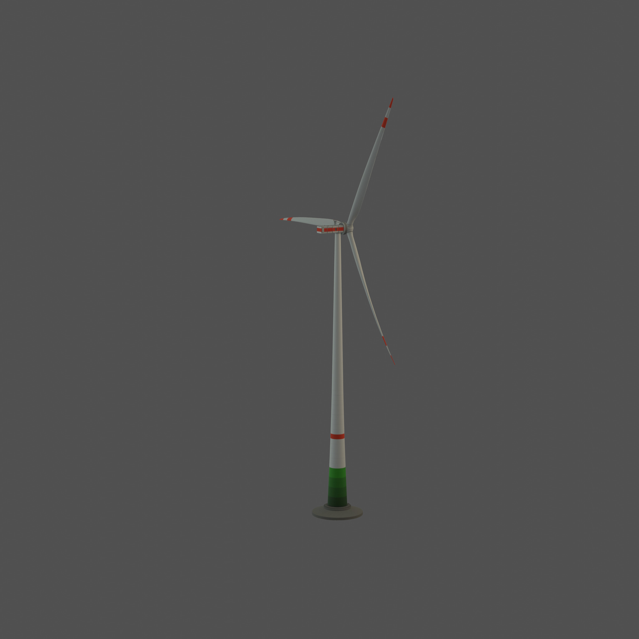 Wind-turbine with foundation E1 H-163 RD 172 m Low-poly 3D model_45