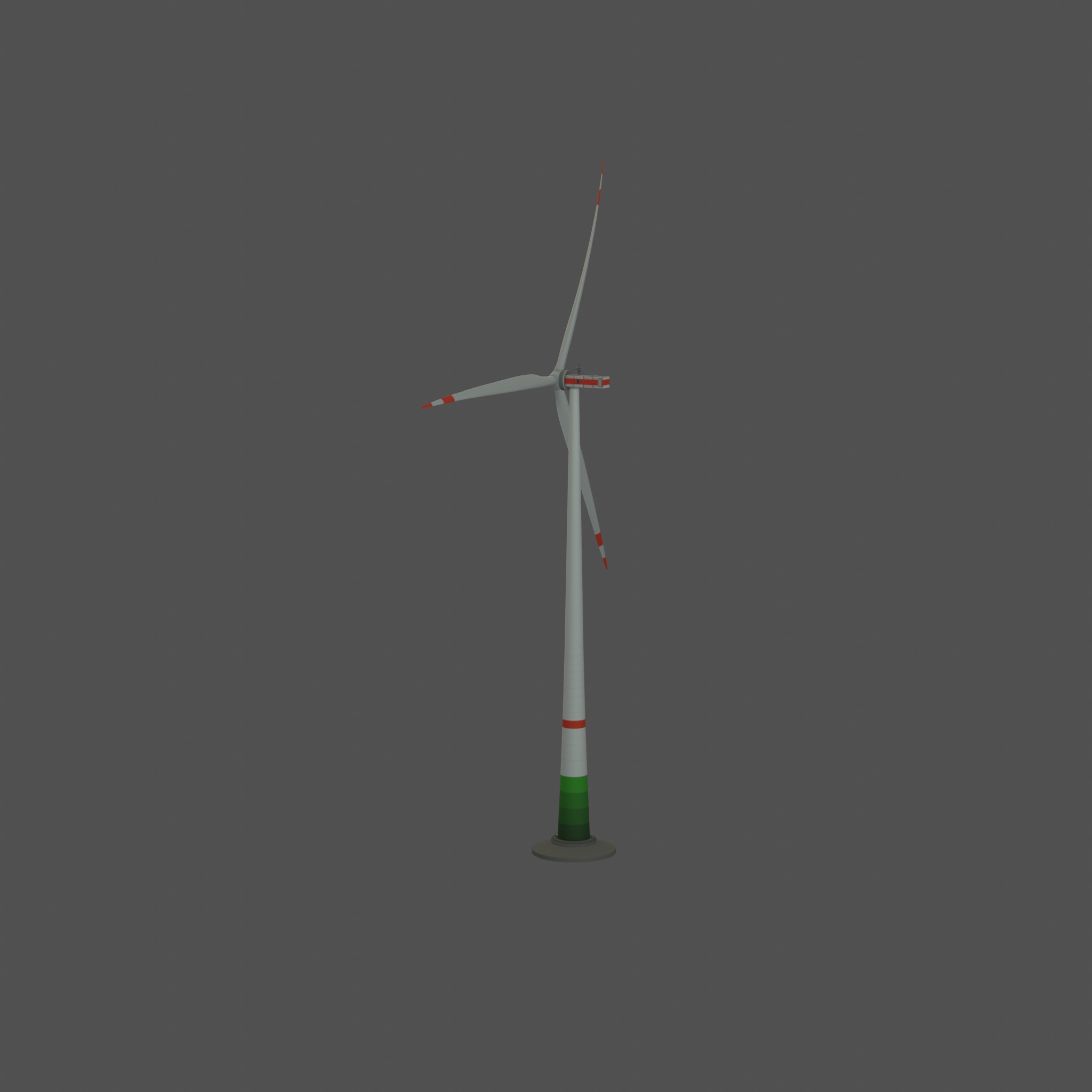 Wind-turbine with foundation E1 H-163 RD 172 m Low-poly 3D model_28