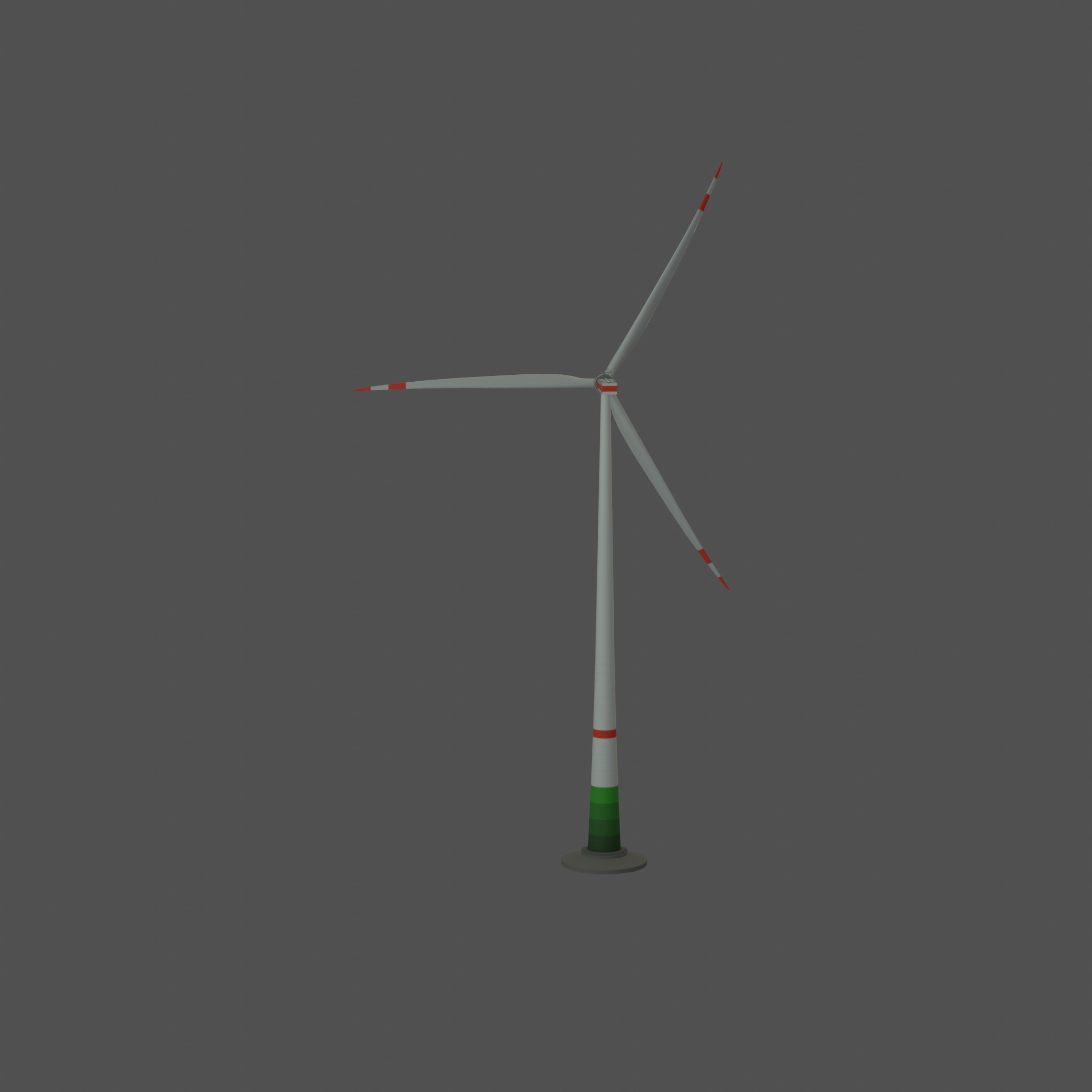Wind-turbine with foundation E1 H-163 RD 172 m Low-poly 3D model_36