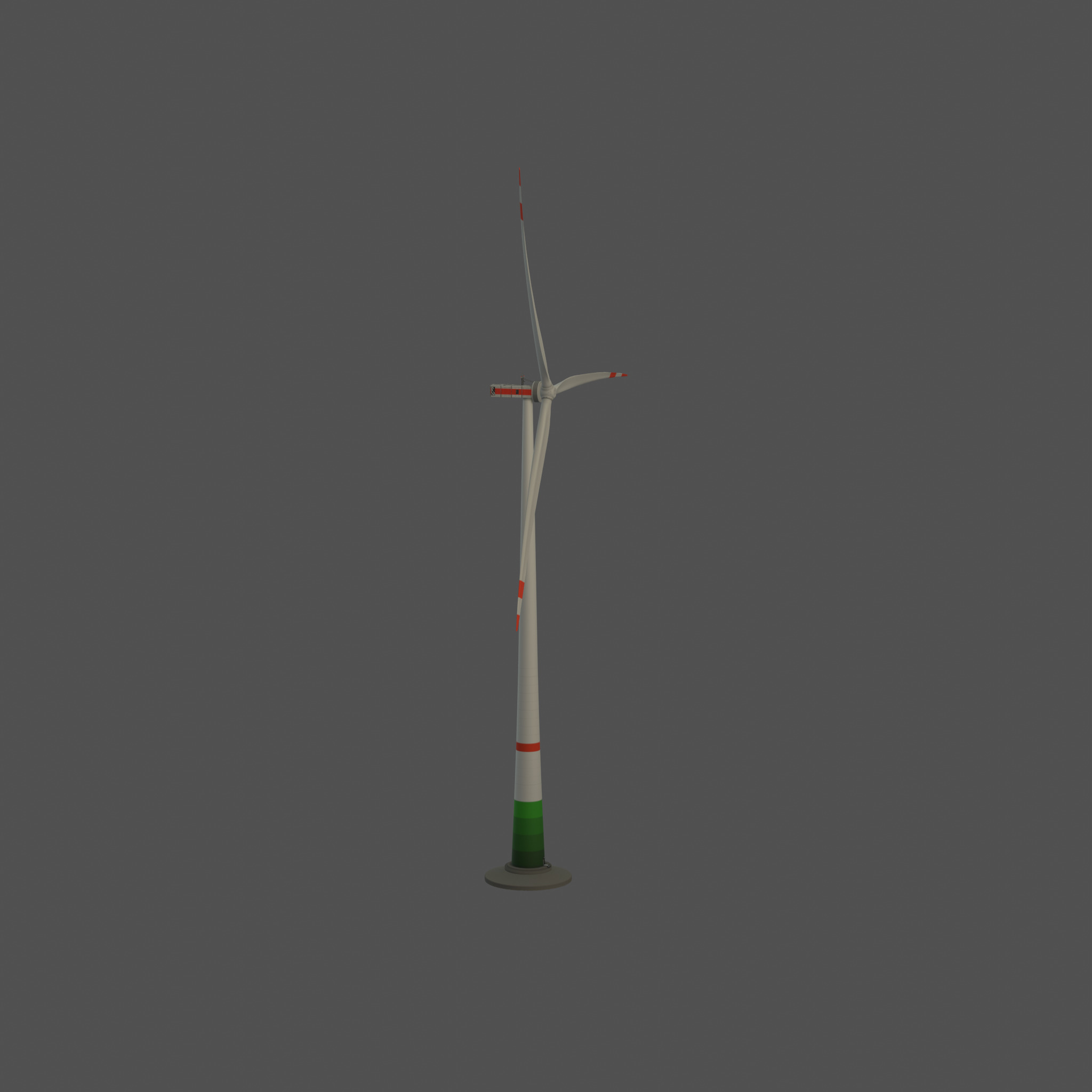 Wind-turbine with foundation E1 H-163 RD 172 m Low-poly 3D model_51