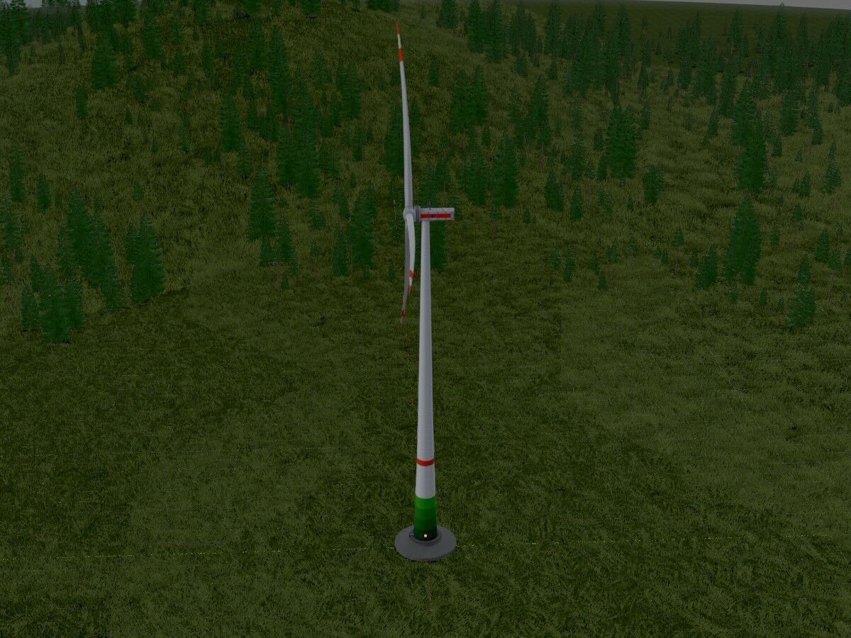 Wind-turbine with foundation E1 H-163 RD 172 m Low-poly 3D model_16