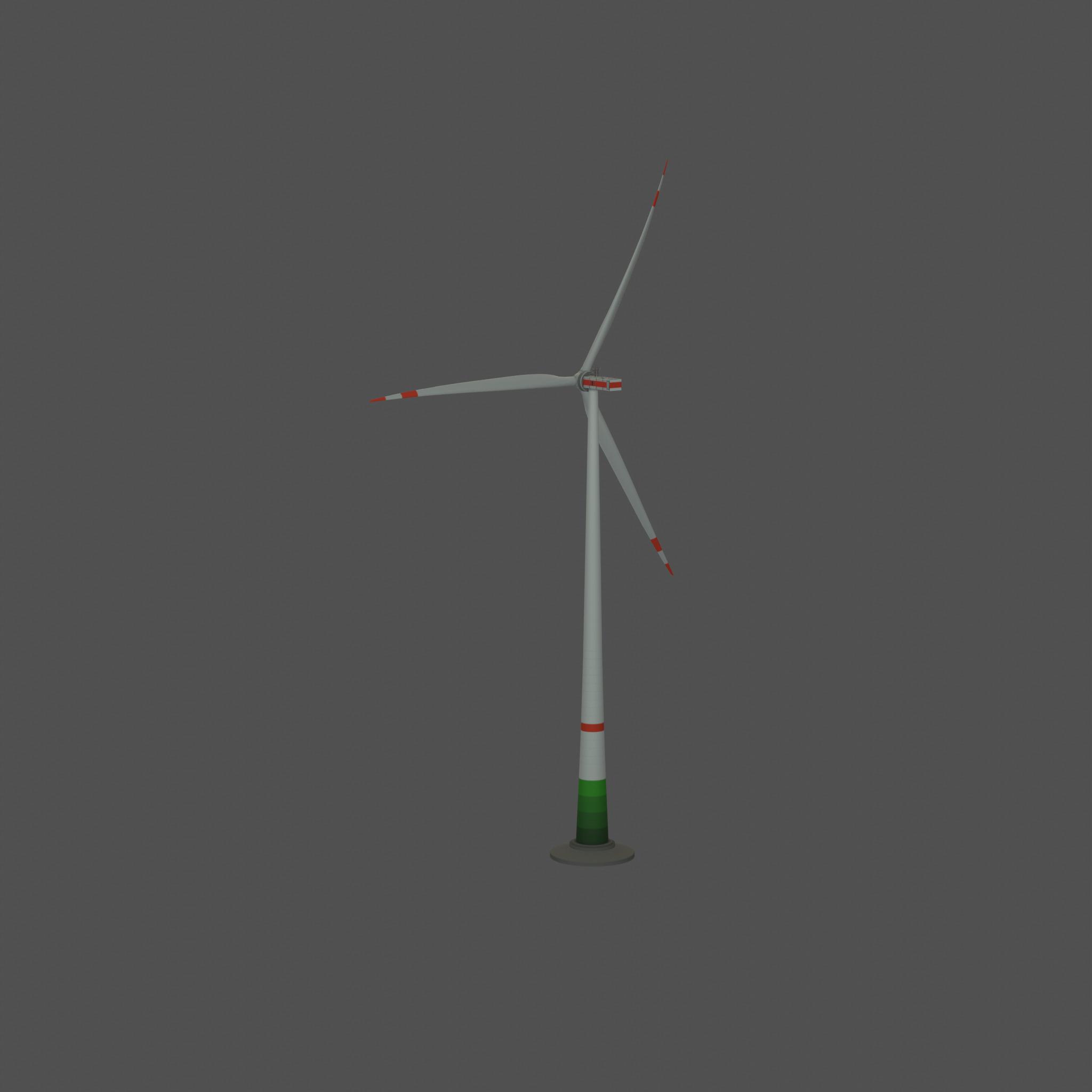 Wind-turbine with foundation E1 H-163 RD 172 m Low-poly 3D model_31