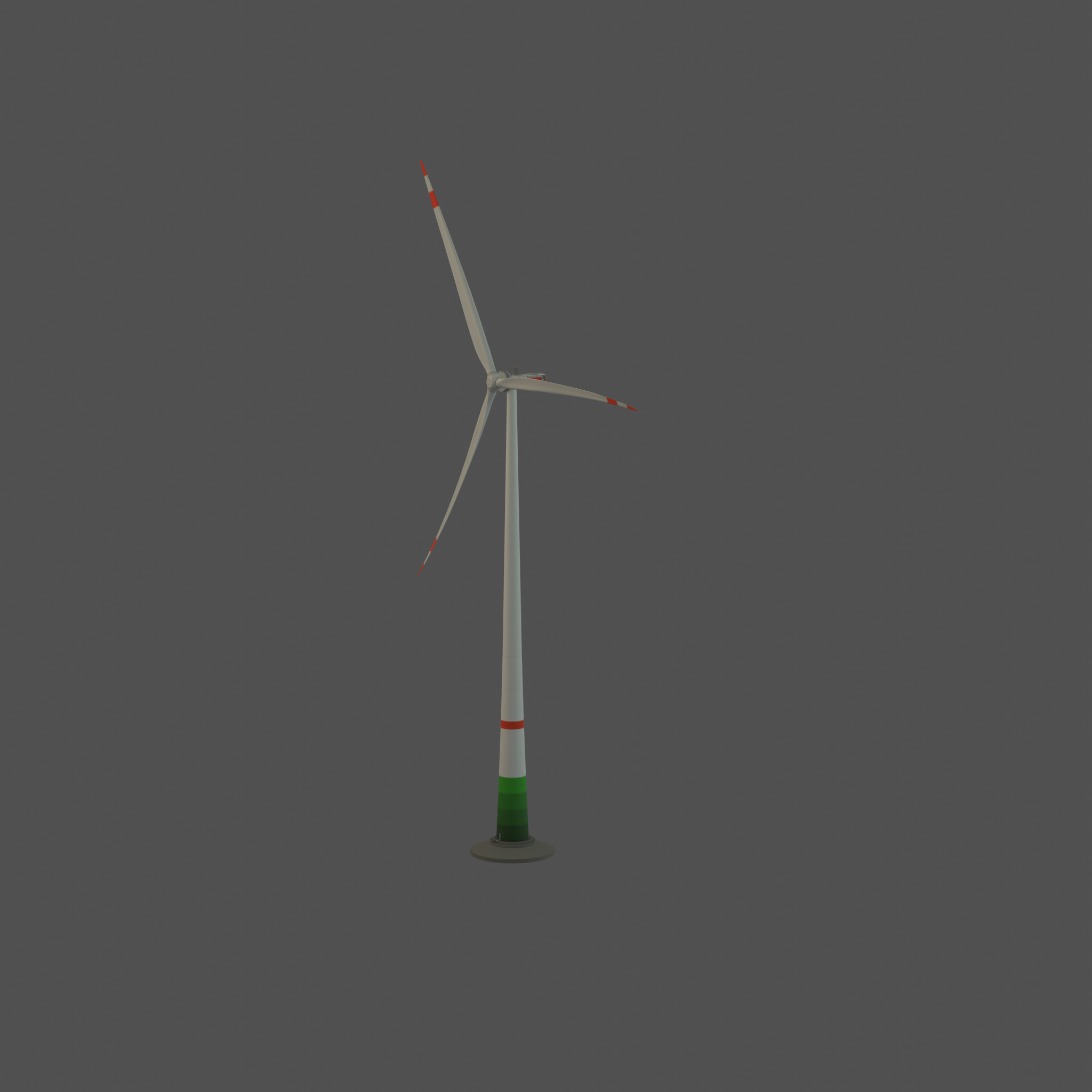 Wind-turbine with foundation E1 H-163 RD 172 m Low-poly 3D model_69