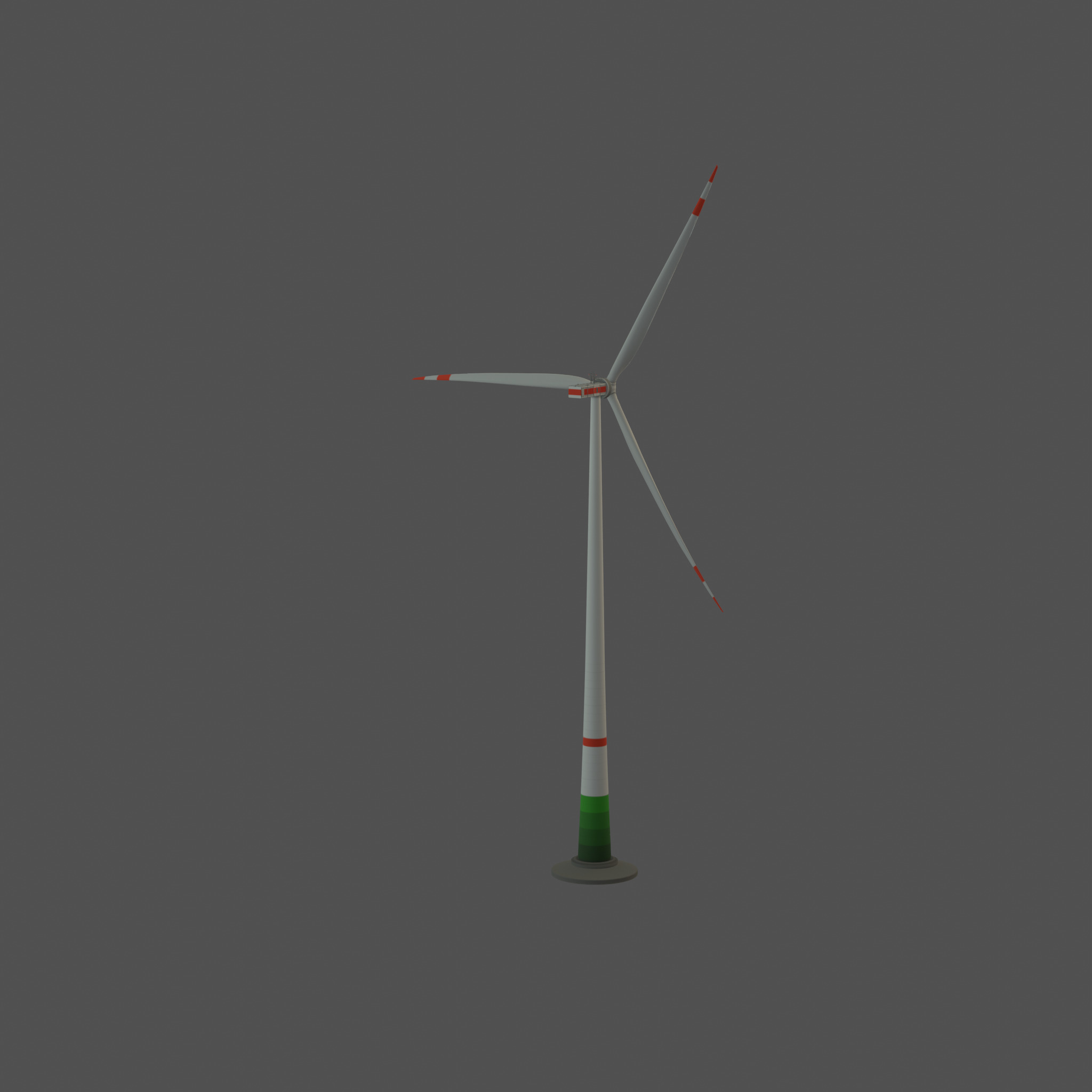 Wind-turbine with foundation E1 H-163 RD 172 m Low-poly 3D model_41