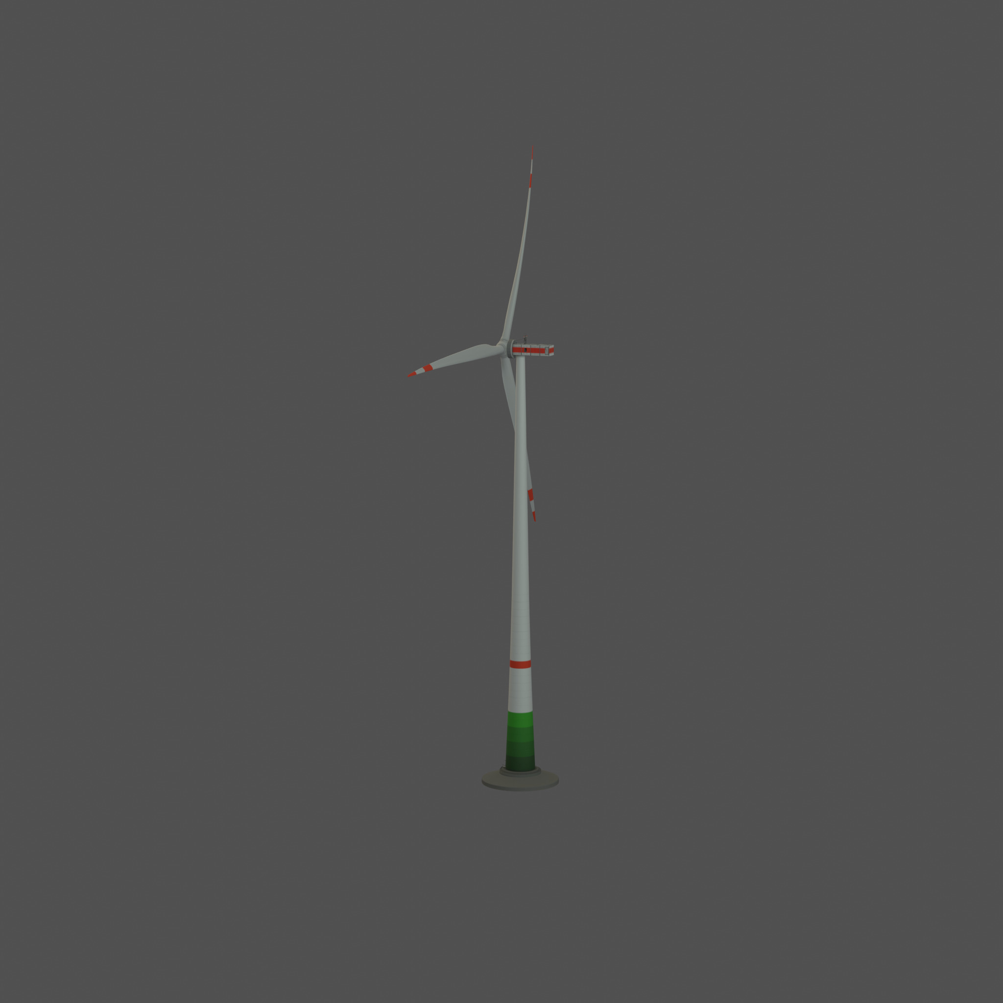 Wind-turbine with foundation E1 H-163 RD 172 m Low-poly 3D model_27