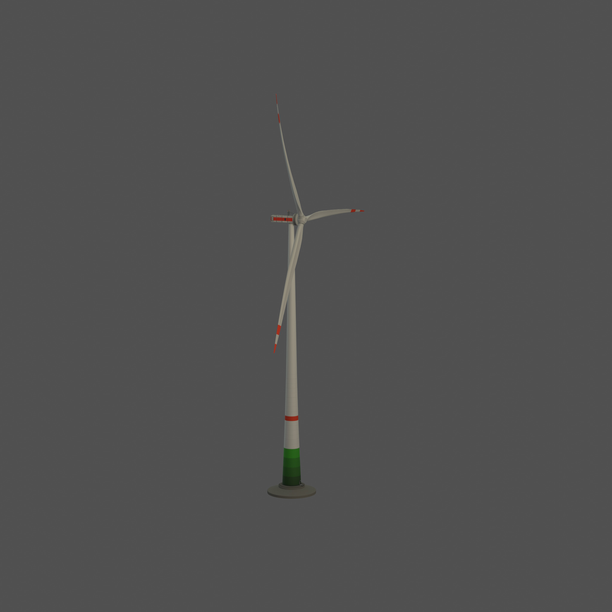 Wind-turbine with foundation E1 H-163 RD 172 m Low-poly 3D model_52