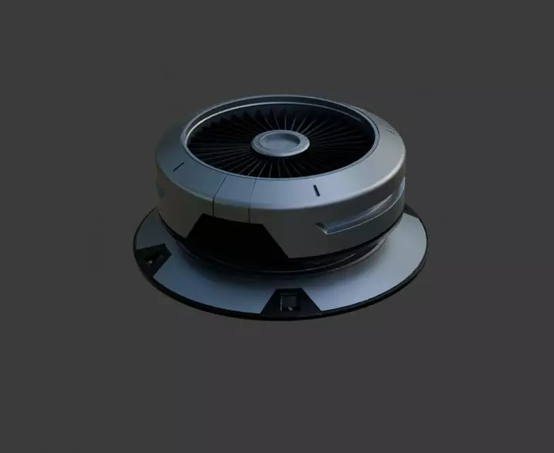 sci fi air conditioner Free low-poly 3D model