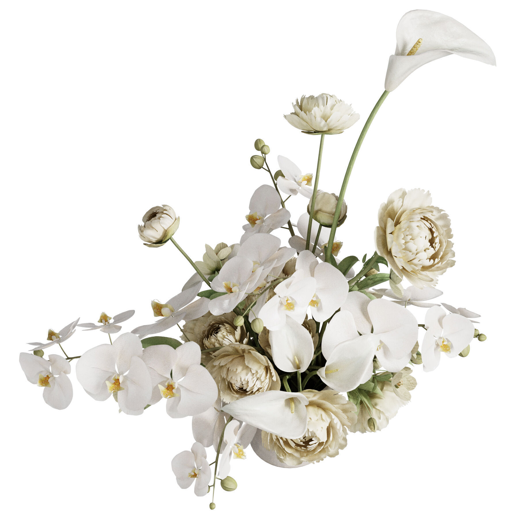 Flower In Vase 56 3D model_4