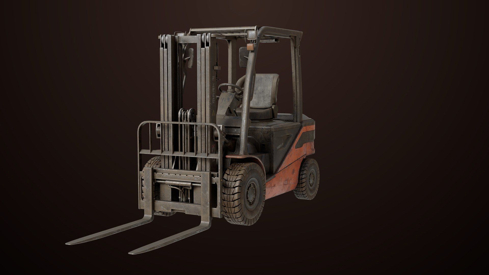  Dusty Forklift Trucks All PBR Unity UE Textures 3D Model Collection_7