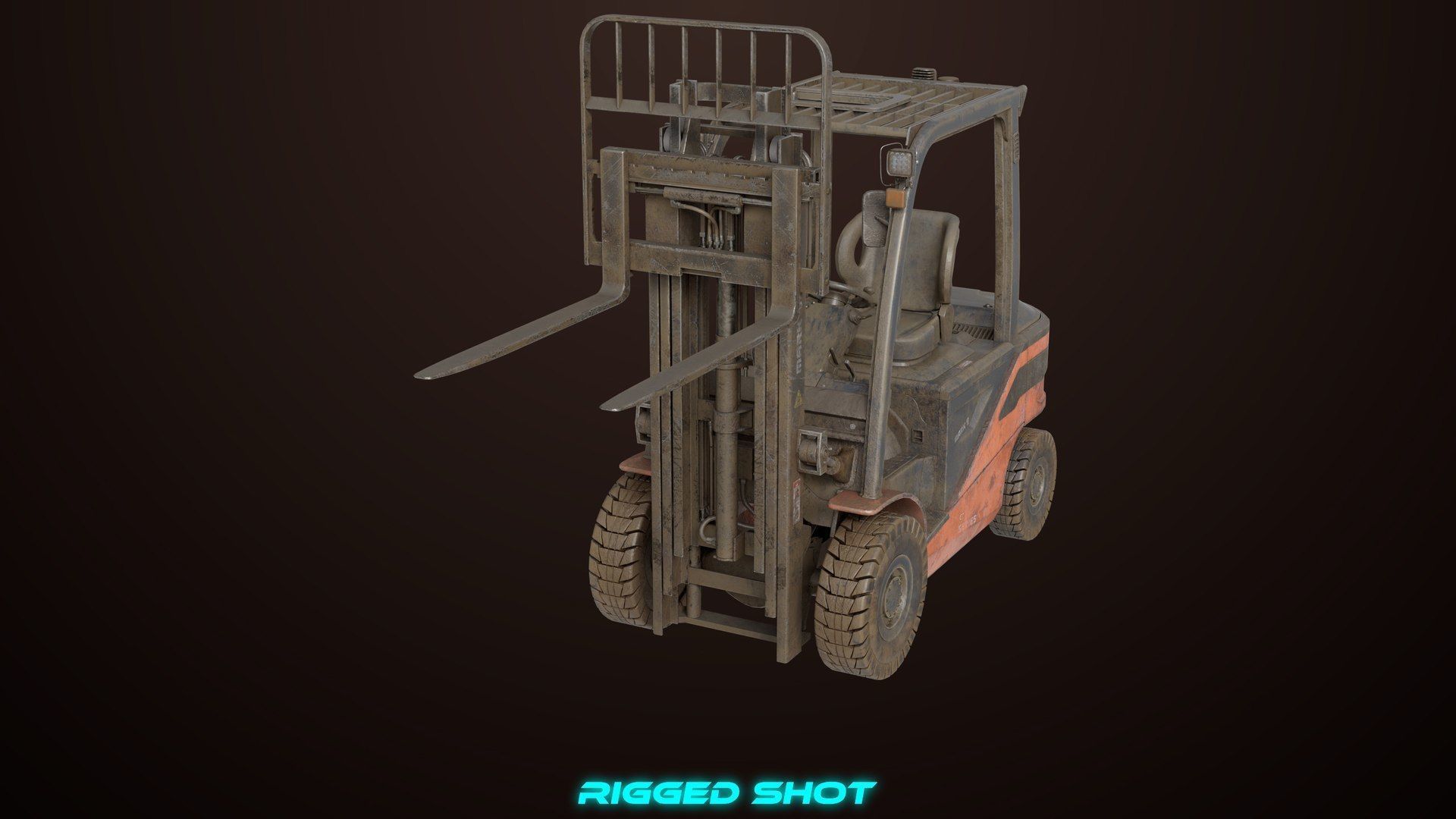  Dusty Forklift Trucks All PBR Unity UE Textures 3D Model Collection_8