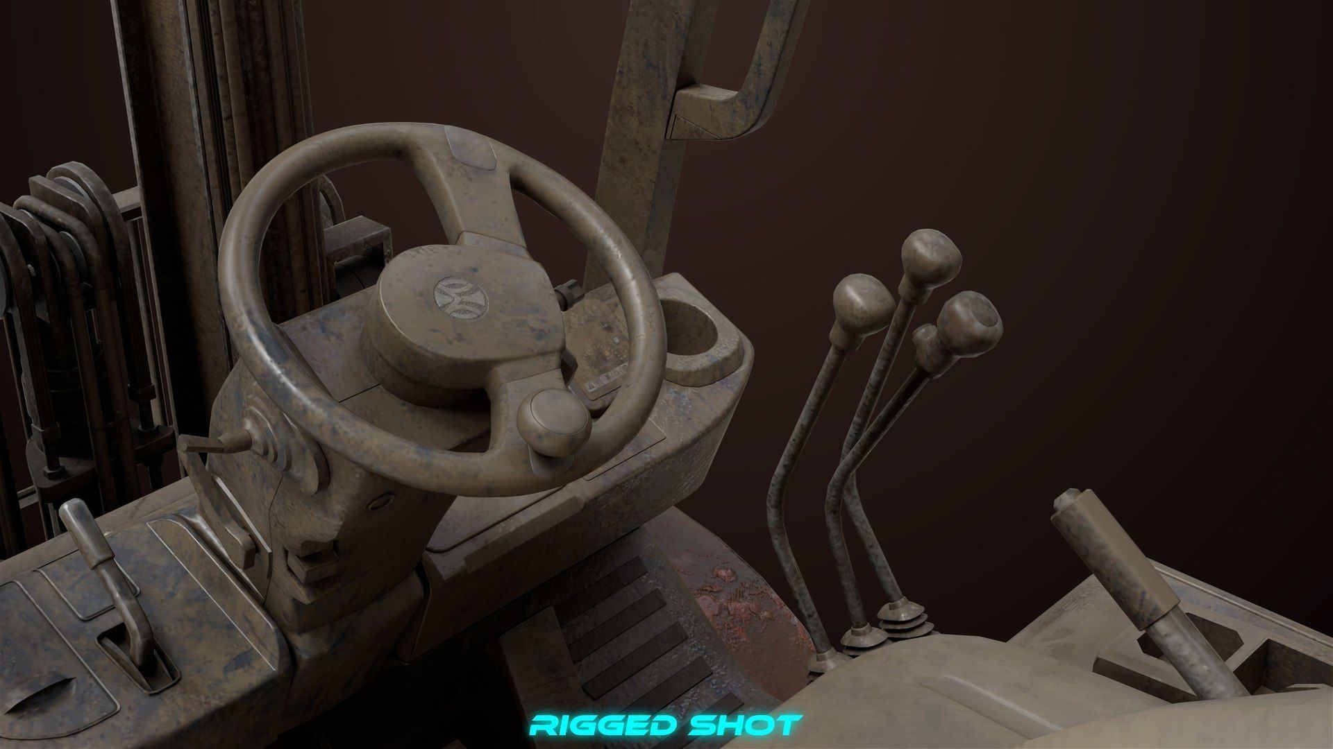  Dusty Forklift Trucks All PBR Unity UE Textures 3D Model Collection_13