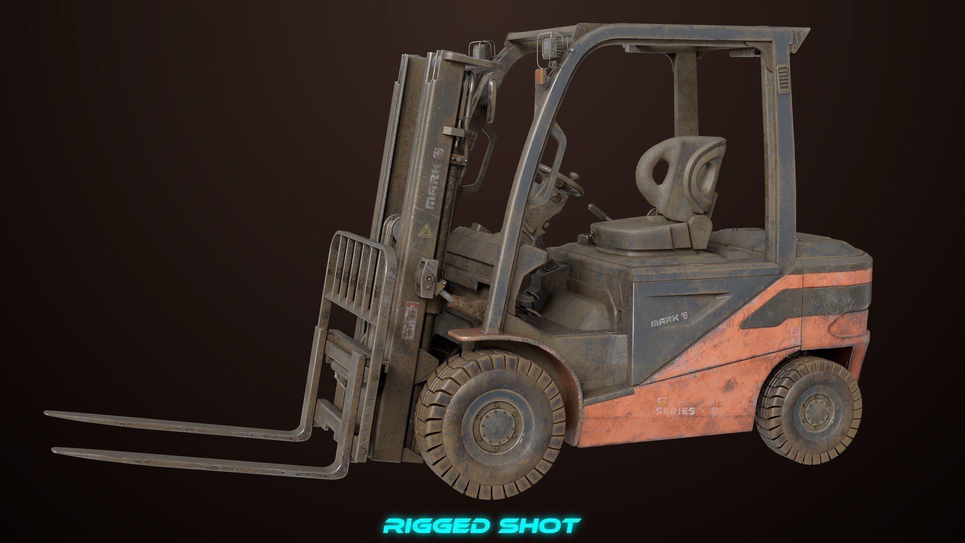  Dusty Forklift Trucks All PBR Unity UE Textures 3D Model Collection_11