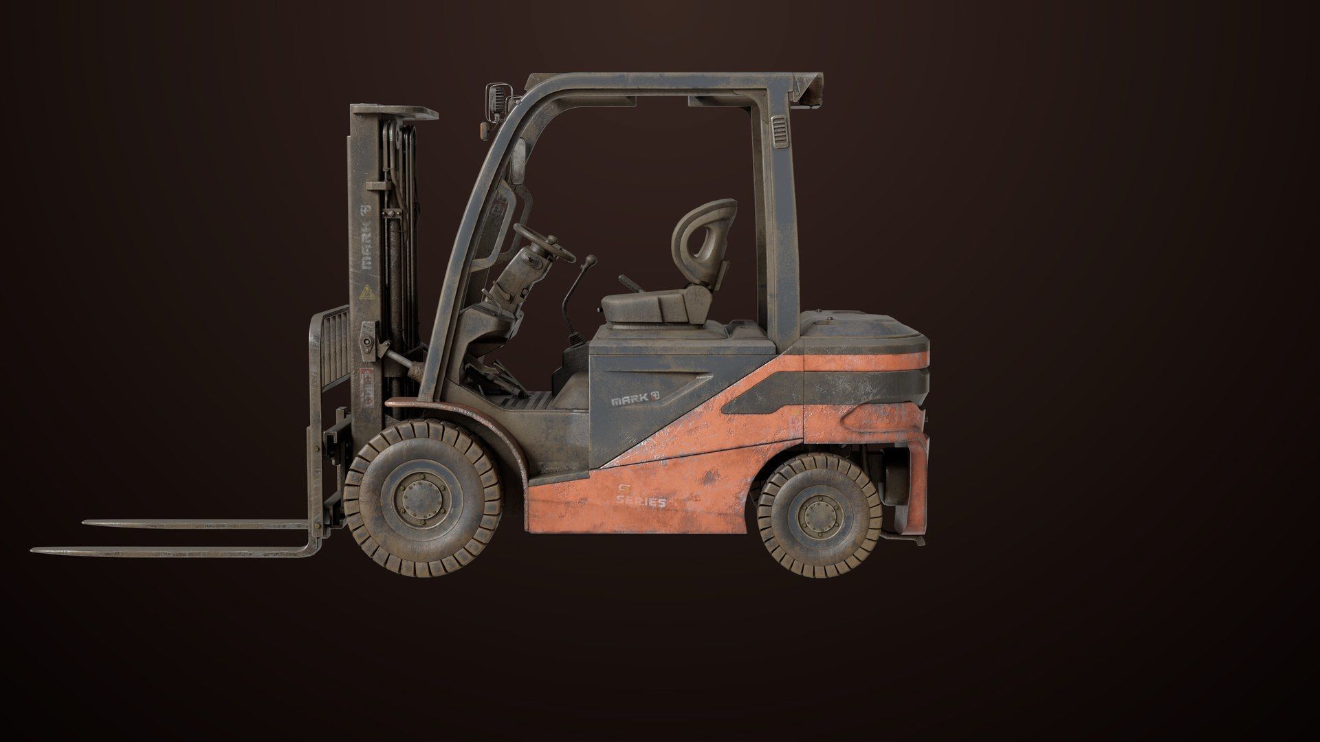  Dusty Forklift Trucks All PBR Unity UE Textures 3D Model Collection_2