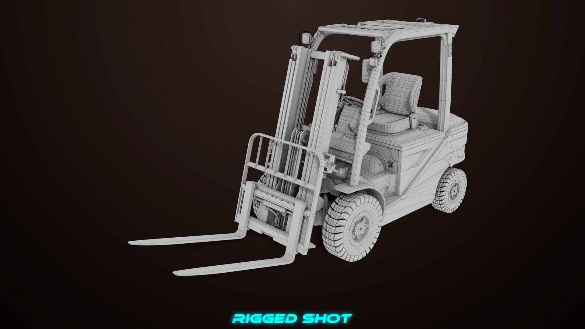  Dusty Forklift Trucks All PBR Unity UE Textures 3D Model Collection_19