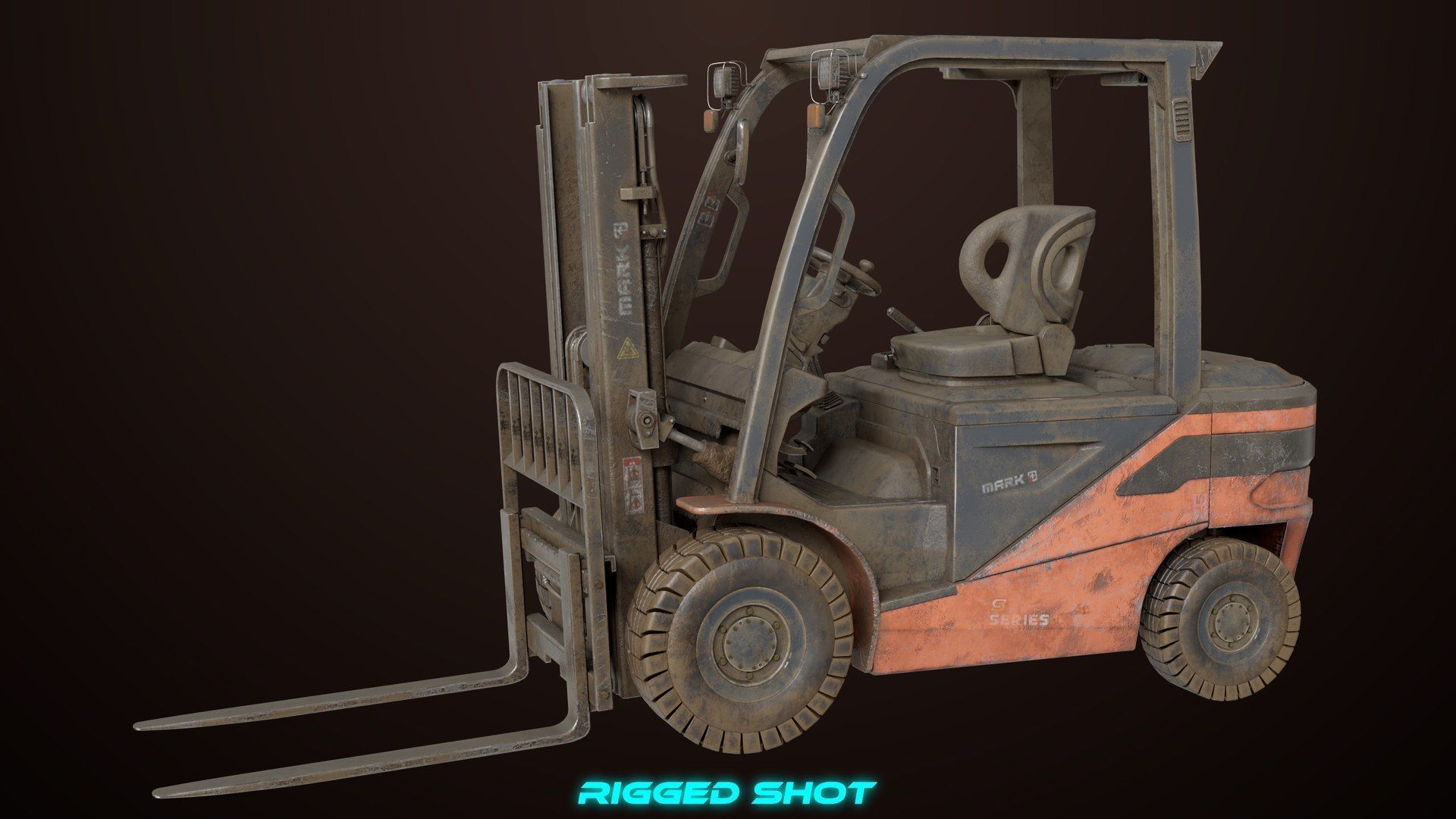  Dusty Forklift Trucks All PBR Unity UE Textures 3D Model Collection_10